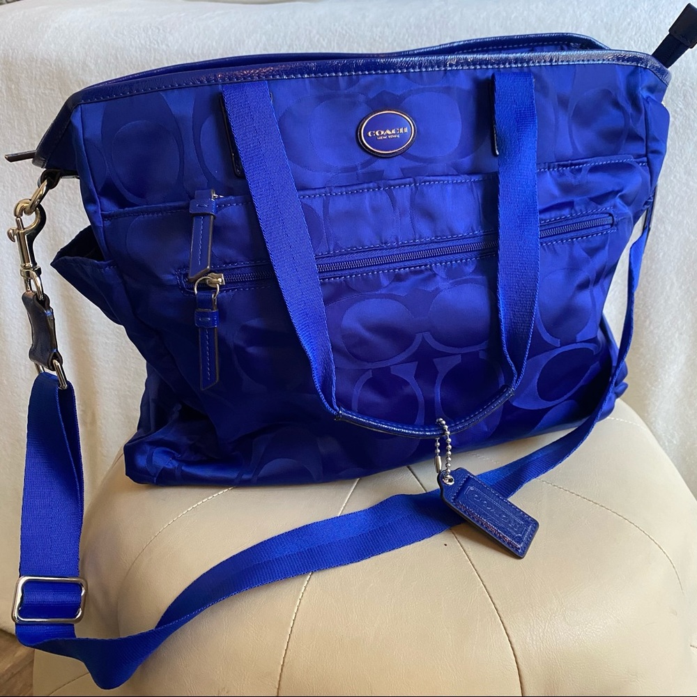 Electric Blue Coach - Multifunctional Tote Bag